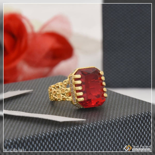 Buy 22K Gold Men Ruby Stone Ring 94VG7452 Online from Vaibhav Jewellers