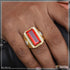 1 Gram Gold Plated Red Stone Latest Design High-quality Ring For Men - Style B161
