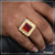 1 Gram Gold Plated Red Stone With Diamond Antique Design