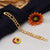 Yellow chain bracelet with flower design, 1 gram gold plated for men - Style B850.