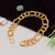 Gold plated heart charm bracelet for men - Style B850