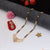 1 gram gold plated with rose pendant mangalsutra set for