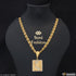 1 Gram Gold Plated Shivaji Maharaj New Design Chain Pendant Combo For Men (CP-B395-B245)