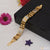 1 Gram Gold Plated Diamond Rudraksha Bracelet for Men - Style B936