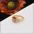 1 Gram Gold Plated Red Stone With Diamond Chic Design Ring