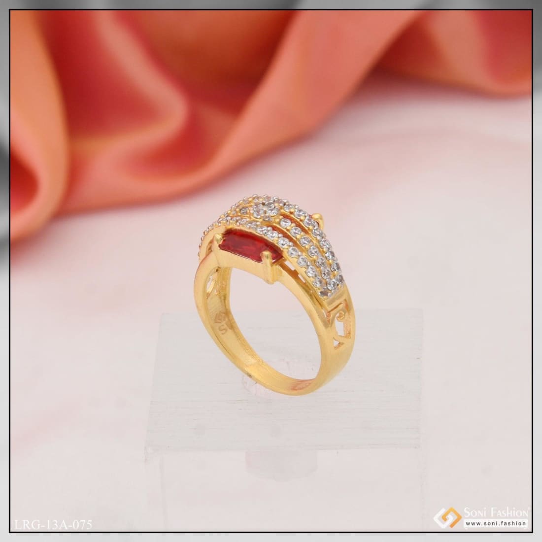 Ruby Stone Ring Design for Female - JD SOLITAIRE