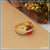 1 Gram Gold Plated Red Stone With Diamond New Style Ring