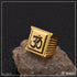 1 Gram Gold Plated Om Streamlined Design Superior Quality Ring For Men - Style B273
