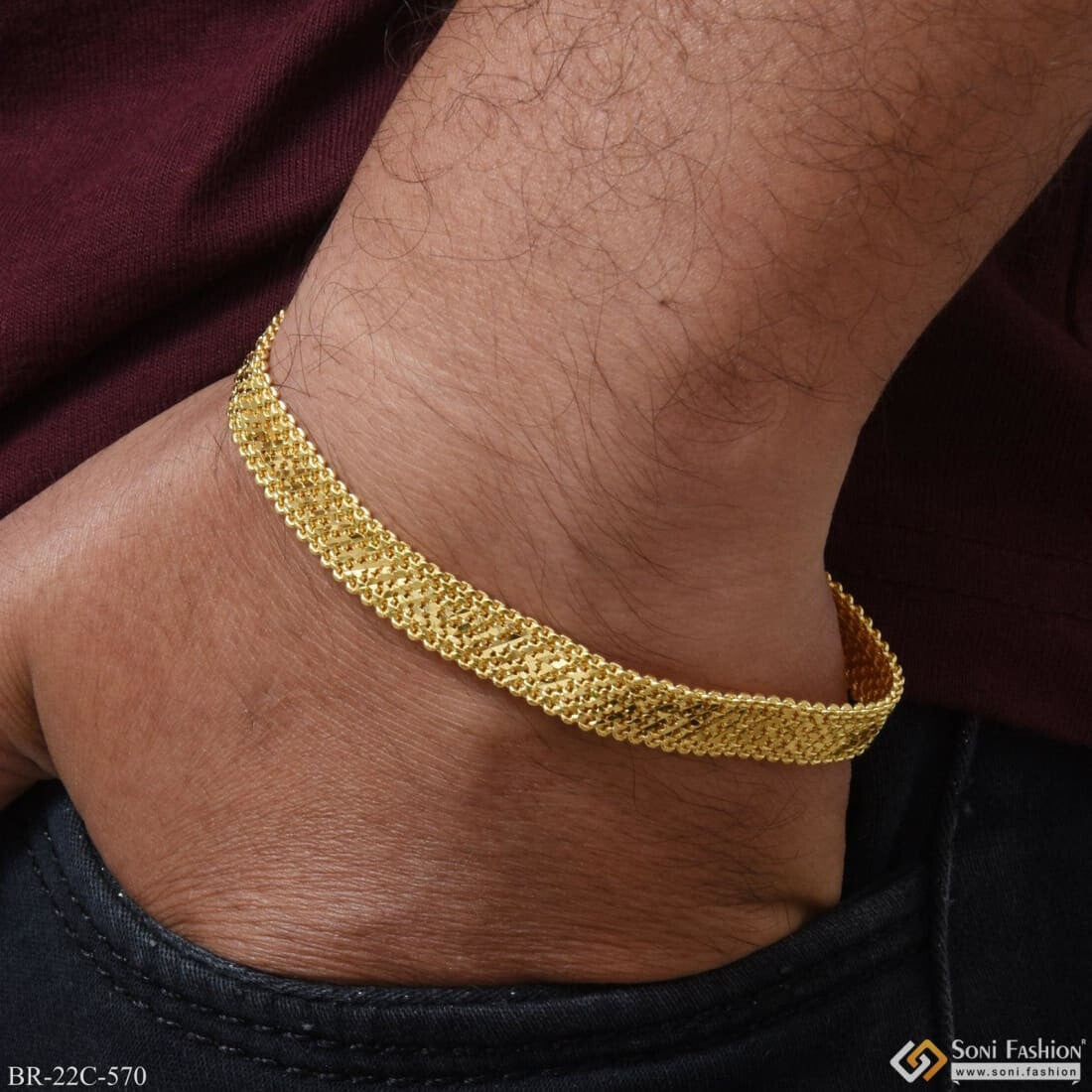 Fabulous Men's Gold Sachin Chain Bracelet - Alapatt Diamonds