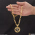 1 Gram Gold Plated Om Traditional Design Chain Pendant Combo For Men (cp-c020-b404)