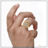 1 Gram Gold Plated Triangle With Diamond Casual Design Ring For Women - Style Lrg-010