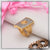 1 Gram Gold Forming Triangle with Diamond Glamorous Design Ring - Style A939