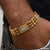 1 Gram Gold Plated Rudraksha Bracelet with Diamond Clasp - Style B965