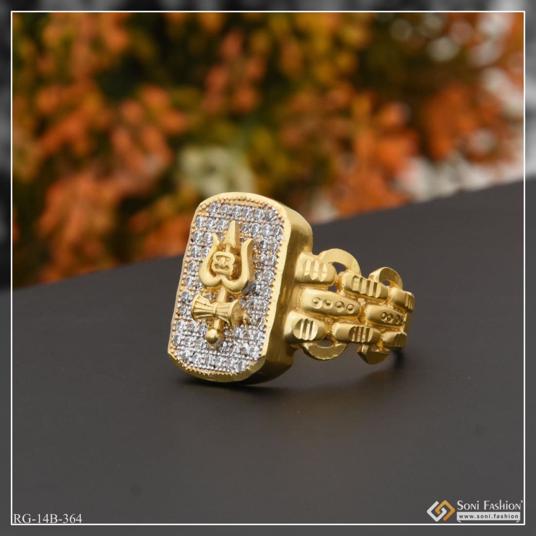 Buy 14K Yellow Gold Diamond Religious Trident Ring, Religious Indian Lord  Shiva Trishul Ring 14k Gold 0.03cts Real Diamond Trident Ring Online in  India - Etsy
