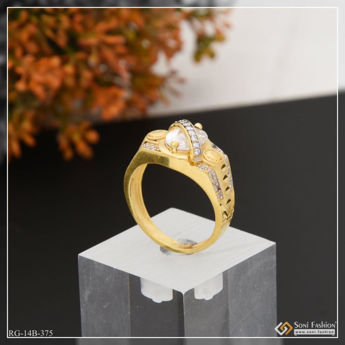 Buy Women's Golden Stone Ring By Bindhani