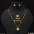 1 Gram Gold Plated White Stone Finely Detailed Necklace Set For Ladies - Style A406
