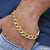 Gold plated diamond bracelet for men - Style C927