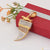 Gold plated diamond pendant for men in red box - Style B774