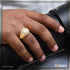 1 Gram Gold Forming Yellow Stone Artisanal Design Ring for Men - Style A520