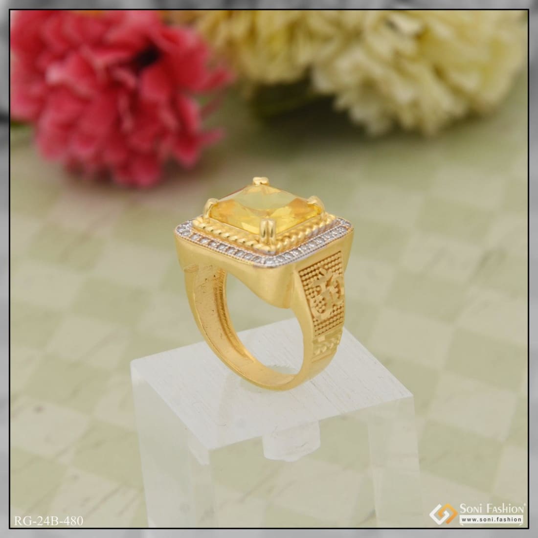 fcity.in - Rajwadi Matt Gold Polished Unique Jewellery Finger Ring For  Women /