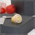 1 Gram Gold Plated Yellow Stone With Diamond Best Quality Ring For Men - Style B492