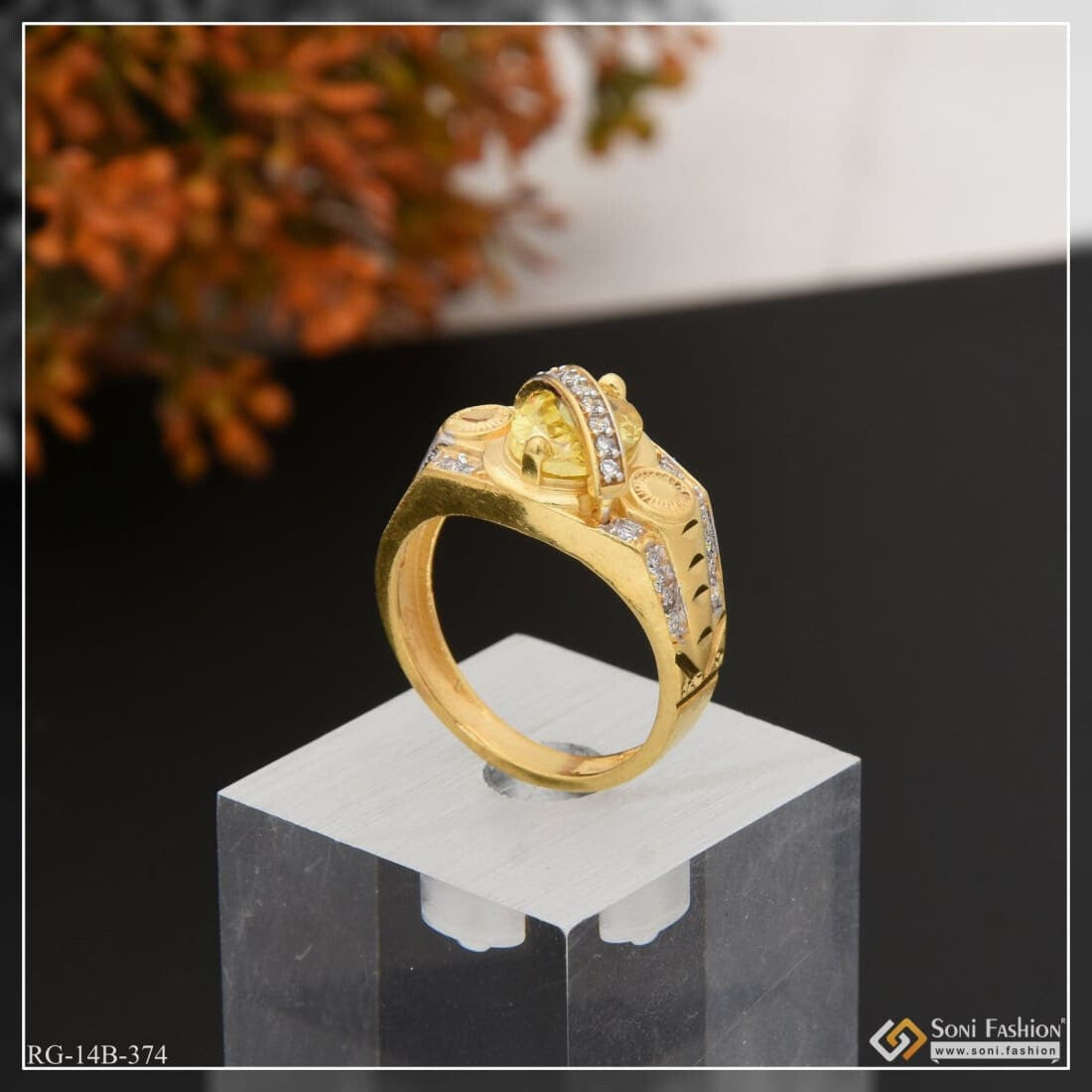Buy 1 Gram Light Weight Gold Ring for Women | Parakkat Jewels