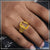 1 gram gold plated yellow stone with diamond funky design
