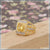 1 Gram Gold Plated Yellow Stone With Diamond Hand-crafted