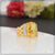 1 gram gold plated yellow stone etched design high-quality