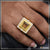 1 Gram Gold Plated Yellow Stone With Diamond Ring for Men - Style B178