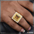 1 Gram Gold Plated Yellow Stone with Diamond Best Quality Ring for Men - Style B178