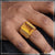 1 gram gold plated yelow stone with diamond funky design