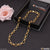 1 gram gold chain bracelet with rose design