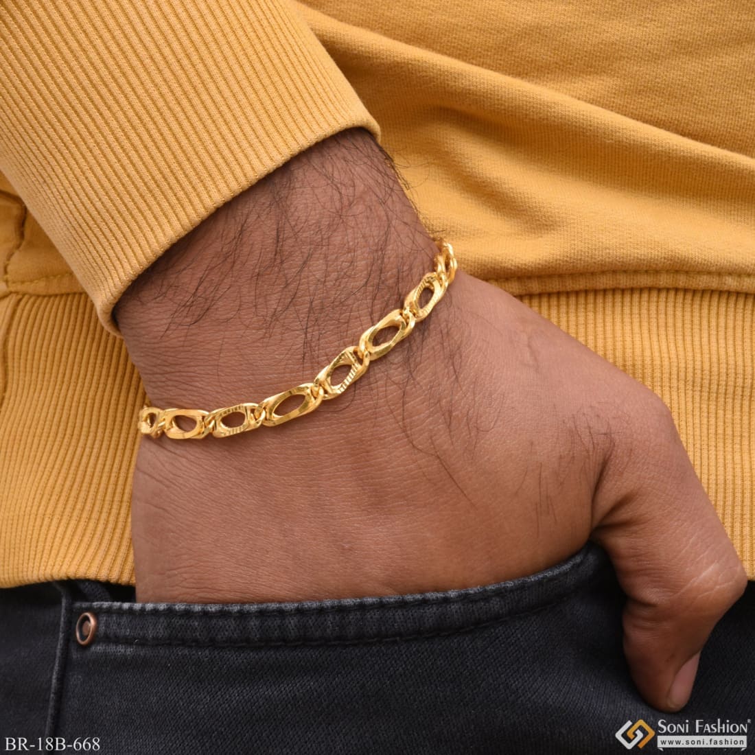Lord Tirupati Gold Bracelet For Men