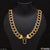 Gold plated lion head necklace on 1 gram gold chain - Style B385