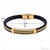 Very trending fancy black golden rubber bracelet for men -