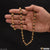 1 Gram Gold - Black Classic Design Superior Quality Gold Plated Mala - Style A182