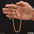 1 Gram Gold - Brown Delicate Design Gold Plated Rudraksha Mala for Men - Style A187