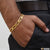 1 Gram Gold - Owal Shape Delicate Design Gold Plated Bracelet for Men - Style B732
