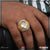 1 Gram Gold Forming - Yellow Stone with Diamond Antique Design Ring - Style A736