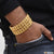1 Gram Gold Forming 2 Line Bahubali Delicate Design Gold Plated Bracelet - Style B771