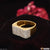 1 Gram Gold Forming Artisanal Design With Diamond Gold Plated Ring - Style A133