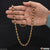 1 Gram Gold Forming Black Glittering Design Gold Plated Mala for Men - Style A193