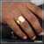 1 Gram Gold Forming Ganpati with Diamond Antique Design Ring for Men - Style A891