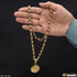 1 Gram Gold Forming Sun With Diamond Rudraksha Mala With Pendant - Style A046