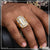 1 Gram Gold Forming White Stone With Diamond Glamorous Design Ring - Style A741