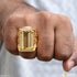1 Gram Gold Forming Yellow Stone with Diamond Delicate Design Ring - Style A261