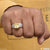 1 Gram Gold Forming Yellow Stone with Diamond Gold Plated Ring for Men - Style A018
