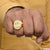 1 Gram Gold Plated Yellow Stone with Diamond Gold Plated Ring for Men - Style A009