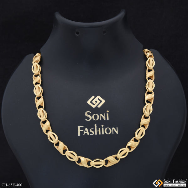 1 Gram Gold Plated 2 In 1 Kohli Chain for Men - Style E400